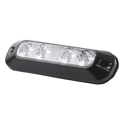 Luz Auxiliar LED / 4 LEDs Bicolor Rojo/Azul / 22 Patrones de Destello / Voltaje Universal 12-24 VCC / Interior y Exterior