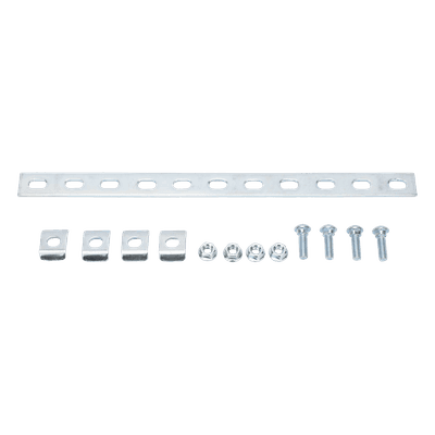Kit de uniones y derivaciones para charola / Acero al carbono / Acabado electrozincado 15-20 μm / 4 clemas / Clip ED275