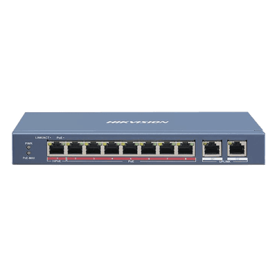 Switch PoE+ / 7 Puertos 10/100 Mbps 30 W / 1 Puerto Hi-PoE 90 W / 2 Uplink Gigabit / Extensión 300 m (984.3 ft) / 110 W