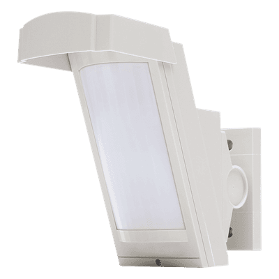Detector PIR Exterior / 12 m (39.4 ft) / 85° / Montaje 2.5-3 m (8.2-9.8 ft) / Antimascota Inteligente / Doble Blindaje / IP55