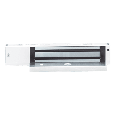 Chapa Magnética Electromagnética / 280 kg (600 lbs) / Temporizador 0-9 s / Voltaje Dual 12/24 VDC / Sensor de Puerta NO/NC / LED Indicador