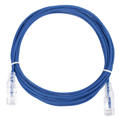 Cable de Parcheo Slim UTP Cat6 / 3 m (9.84 pies) / 28 AWG / Azul / RJ45