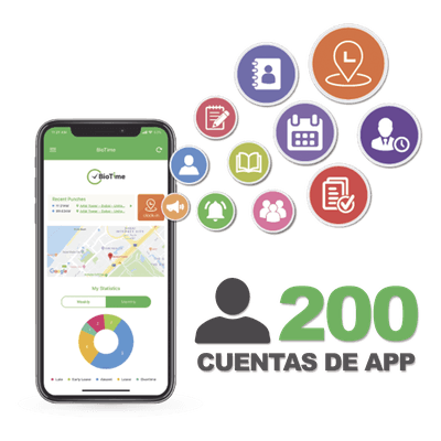 Licencia de Asistencia Móvil / 200 Usuarios / GPS y Fotografía / Integración con Software Centralizado / Operación Dual Empleado-Administrador