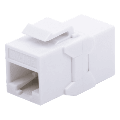 Acoplador UTP / Cat6A / RJ45 Hembra a Hembra / 10 Gbps / 500 MHz / Blanco