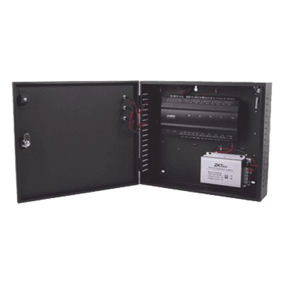 Controlador de Acceso 2 Puertas / 3,000 Huellas / 30,000 Tarjetas / TCP/IP / Gabinete con Fuente 12V 5A / Memoria SD hasta 32GB
