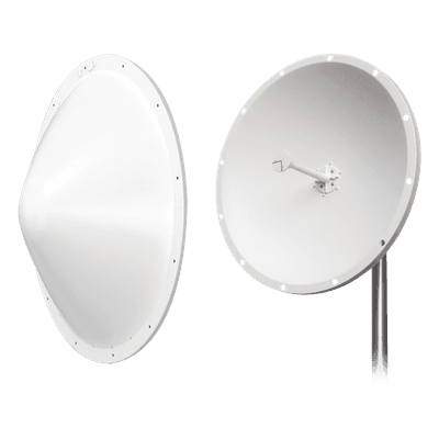Kit de Antena y Radomo / 28 dBi / 4.9 a 6.5 GHz / N-Macho / Alcance 15 km / Cables RF Incluidos