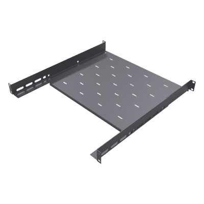 Charola para Rack / 1U / Profundidad Ajustable 347 a 489 mm (1.14 a 1.60 ft) / Carga 20 kg / 4 Postes / Acero Calibre 16-18
