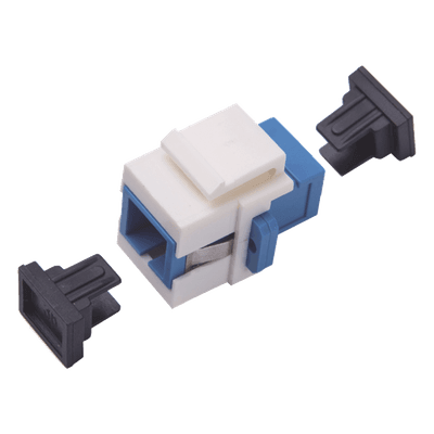 Acoplador Keystone / Fibra Óptica Monomodo / SC/PC Simplex a SC/PC Simplex / Tolerancia ±0.10 a ±0.25 dB / Material ABS