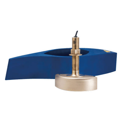 Sensor de Profundidad y Temperatura / Dual Frecuencia 50-200 kHz / 1 kW RMS / Rango 500 m (1640 ft) / Bronce / Thru-Hull / 1 a 45 Nudos