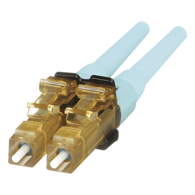 Conector de Fibra Óptica / LC Duplex / Multimodo 50/125 OM3/OM4 / Pre-pulido / Color Aqua