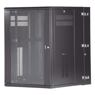 Gabinete de Montaje en Pared / 18 UR / 19in / 762mm (30in) Profundidad / Ventana de Seguridad / Acero