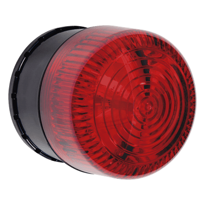 Microcontrolador SELECT-ALERT / Sirena-Estrobo / 32 Tonos / 8 Patrones LED / Policarbonato / IP66 / -40°C a 121°C / 12-24V CD o 9V CD / Rojo