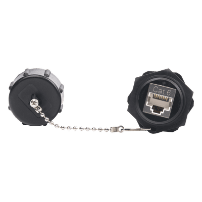 Jack Industrial RJ45 / Cat 6 Blindado / IP67 Waterproof / 50µ Oro / -10°C a 60°C / 750 Ciclos / 3.28 pies Inmersión
