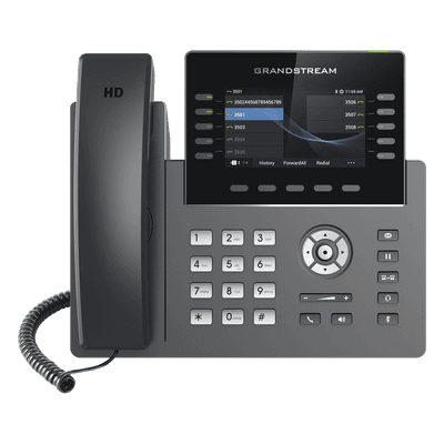 Teléfono IP / 10 Líneas SIP / 5 Cuentas / Pantalla 4.3" / Wi-Fi 5 Dual Band / Bluetooth / PoE Gigabit / 40 Teclas BLF