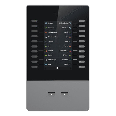 Módulo de Extensión IP / Pantalla LCD 4.3" / 272 x 480 píxeles / 40 Contactos por Módulo / Hasta 160 Líneas en Cascada / BLF y Conferencia