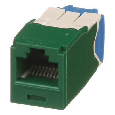 Conector Jack RJ45 / Categoría 6A / 8P8C / Terminación TG Sin Impacto / Verde