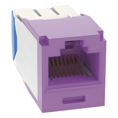 Jack RJ45 / Cat 6A / UTP / Sin herramienta de impacto / 22-26 AWG / Violeta