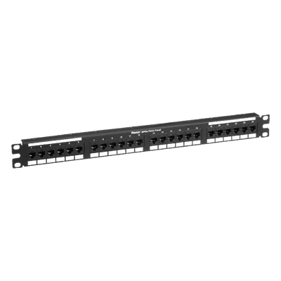 Panel de Parcheo de Impacto / Categoría 5e / 24 Puertos / 1UR / 19 Pulgadas / PoE 100W / T568A/B