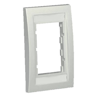 Marco de Placa Frontal Ejecutiva / Para 2 Insertos 1/2 o 3 Insertos 1/3 / ABS / 2.75 x 4.5 x 0.023 in