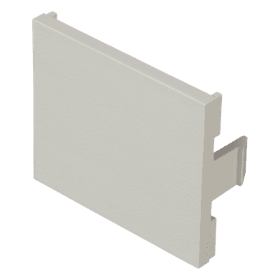 Módulo de Tapa Ciega / 1/2 Elemento / Blanco Mate / ABS / 1.56 x 1.34 x 0.11 pulgadas