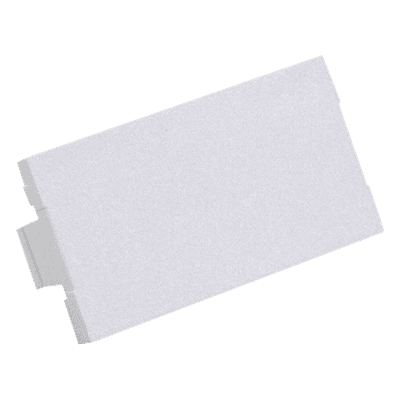 Módulo de Tapa Ciega / 1/3 de Espacio / Blanco Mate / ABS / 41.66 x 39.62 x 0.52 mm / 0.14 x 0.13 x 0.002 ft