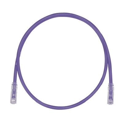 Cable de Parcheo Cat6 / UTP 28AWG / Diámetro 3.8 mm / 20 cm / Violeta / LSZH-CM / PoE hasta 48 cables en mazo