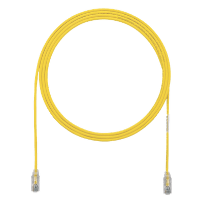 Cable de Parcheo Cat6 UTP / 28AWG Diámetro Reducido / 0.3 m (1 Pie) / Amarillo / Doble Clasificación CM/LSZH