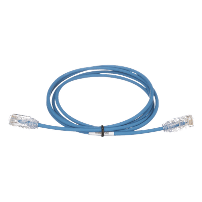 Cable de Parcheo UTP / Cat6 / 28AWG / 3.8 mm / 0.61 m (2 pies) / Azul / LSZH-CM / PoE++