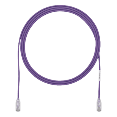 Cable de Parcheo UTP Cat6 / 28AWG Diámetro Reducido / 3.8 mm / 0.91 m (3 Pies) / Violeta / 250 MHz / PoE++