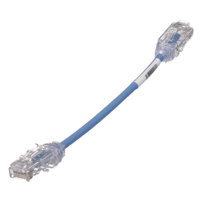 Cable de Parcheo UTP Cat6 / 28AWG Diámetro Reducido / 15.2 cm (0.5 pies) / Azul / LSZH/CM / PoE++
