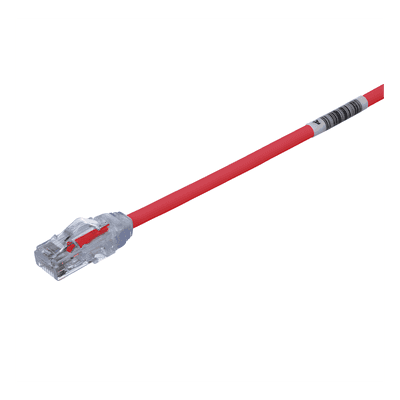 Cable de Parcheo UTP / Cat6A / 28AWG Diámetro Reducido / CM-LSZH / 4.57 m (15 ft) / Rojo