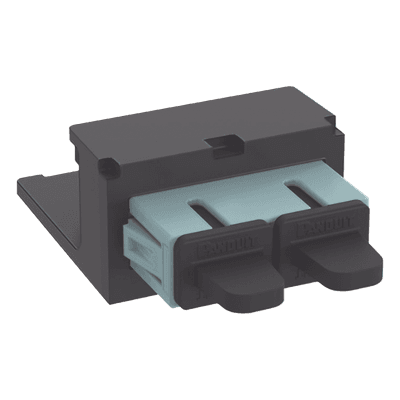 Módulo Acoplador / SC Duplex / Fibra Multimodo OM3/OM4 / Mini-Com / Cerámica Zirconia / Color Aqua