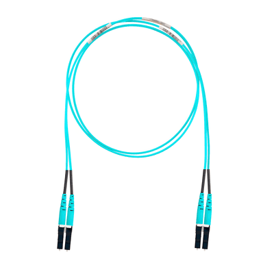 Jumper de Fibra Óptica / Multimodo OM4 50/125 / LC-LC Dúplex / OFNR Riser / Aqua / 6 m (19.69 ft)