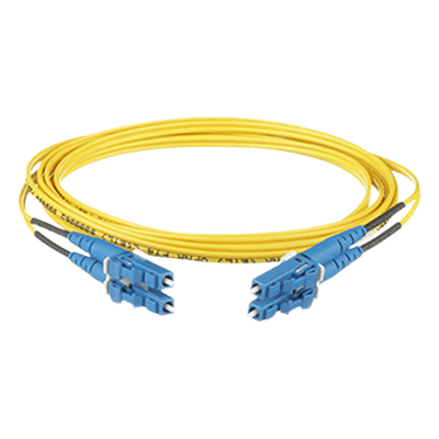 Jumper de Fibra Óptica / Monomodo OS2 9/125 / LC-LC Duplex / OFNR Riser / 1 m (3.28 ft) / Amarillo