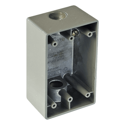 Caja Condulet FS / 2 Bocas Superior/Inferior / 1" (25.4 mm) NPT / Volumen 246 cm³ / Aluminio Diecast / Intemperie con Tapa
