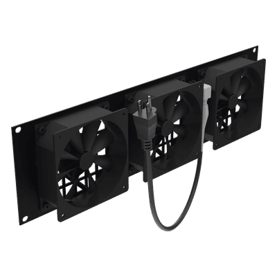 Kit de Ventilación para Rack / 3 Ventiladores 12 x 12 cm / 110 Vca / Clavija 5-15P / 1.8 m (5.9 ft) de Cable / 19" Ancho