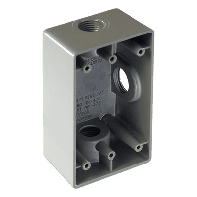 Caja Condulet / 3 Bocas / 3/4" (19.05 mm) NPT / Volumen 275.5 cm³ / Aluminio Diecast / Intemperie / UL-CSA