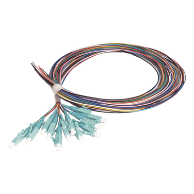 Kit de Pigtails / OM3 50/125 / LC Duplex / 2 m (6.56 ft) / 12 Piezas / Aqua