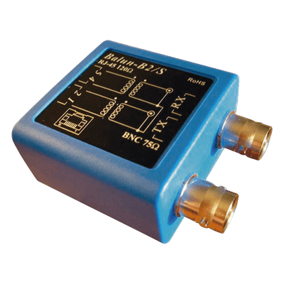 Balun E1 / Adaptador BNC 75Ω a RJ45 120Ω / 2048 kbps / ITU G.703 / Sin alimentación