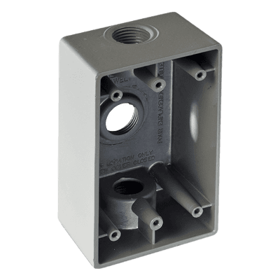 Caja Condulet / 19 mm (3/4") / Tres Bocas / Aluminio Diecast / NPT / Intemperie