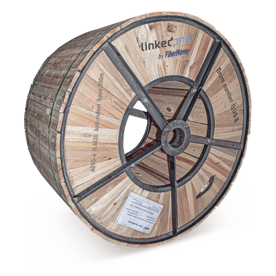 Cable de Fibra Óptica ADSS / Monomodo G.652D / 6 Hilos / Armadura Anti-Roedor / Span 200 m (656.2 ft) / 4 km / Dieléctrico Autosoportado