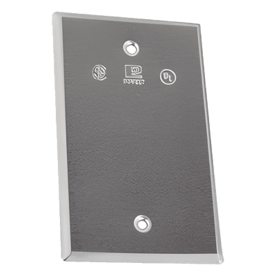 Tapa ciega de aluminio / Espesor 1.02 mm / 2 diámetros 3 mm (0.11') / Peso 0.024 kg / Uso interior y exterior