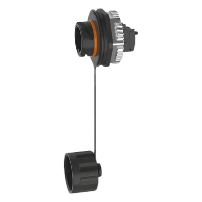 Conector Industrial RJ45 / Categoría 6A / IP67 / 8 Posiciones / Tapa Protectora / 50 μin Oro / 24 AWG