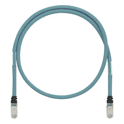 Patch Cord Industrial Cat6A / 600V / SF/UTP Blindado / 26 AWG / 2 m (6.56 ft) / Aqua