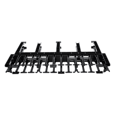 Organizador de Cables Horizontal / Alta Densidad / Doble Frontal y Posterior / Rack 19in / 1UR / Negro