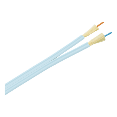 Cable de Fibra Óptica / Multimodo OM3 50/125 / 2 Hilos / Tight Buffer 900μm / OFNP Plenum / Dieléctrico / 0.61 m (2 pies) Marcas