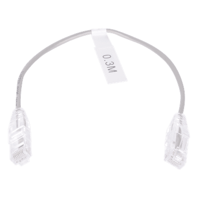 Cable de Parcheo Slim UTP / Cat6 / 30 cm (0.98 ft) / 28 AWG / RJ45 / Gris