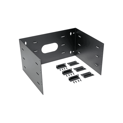 Rack Abierto de Pared con Bisagras / 6 UR / 19 in / Profundidad 401 mm (15.8 in) / Carga 60 lb (27.21 kg) / Acero Negro