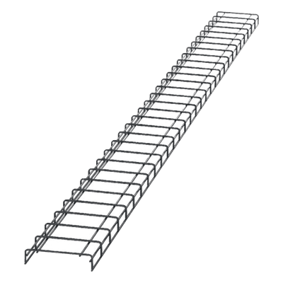 Charola para Canalización Tipo Malla / 8 in (203.2 mm) Ancho / 2.1 in (53.1 mm) Alto / 9.8 ft (3 m) Largo / Acero Pregalvanizado / Pintura Electroestática Negra