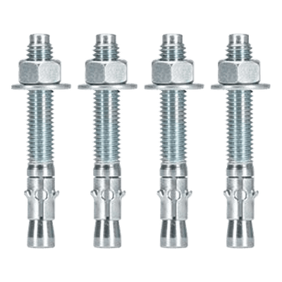 Kit de Anclaje a Piso / Acero / 1134 kg / 4 Piezas / 1.1 x 3.7 x 1.1 in